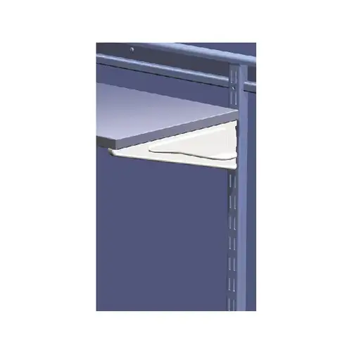 10-In. White Shelf Track Bracket