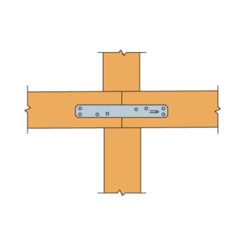 Strap Tie, 16 Ga Zinc, 1-1/4 x 9-In.