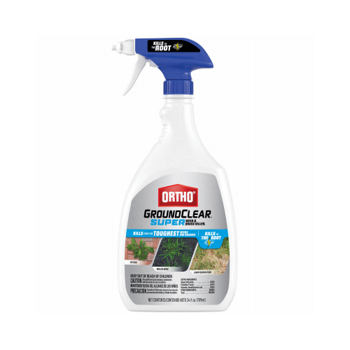 GroundClear Weed and Grass Killer, Liquid, Light Yellow, 24 oz Bottle