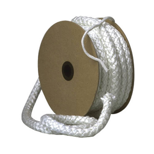 Gasket Rope, 50 ft L, 3/4 in W, Fiberglass White