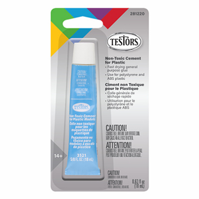 Testors 281220 Cement Adhesives, Liquid, Solvent-Like, 0.625 oz Tube