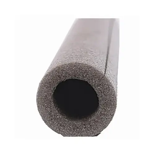 Tubular Pipe Insulation, Polyethylene Foam, Pre-Slit, For 1-1/4 or 1-In. Pipes, Gray, 6-Ft. - pack of 30