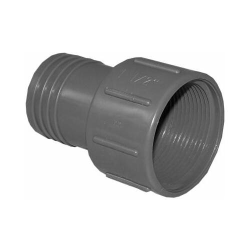 Pipe Fitting Insert Adapter, Female, Poly, 1.5-In.