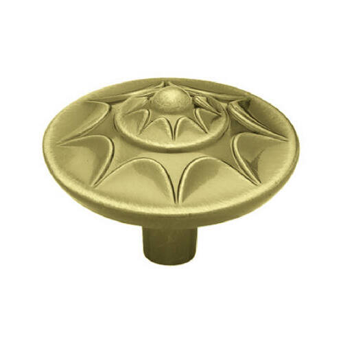 1-3/8-In. Antique Brass Starburst Round Cabinet Knob