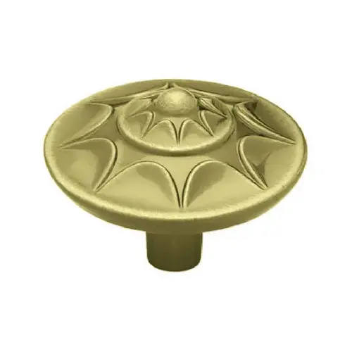 1-3/8-In. Antique Brass Starburst Round Cabinet Knob