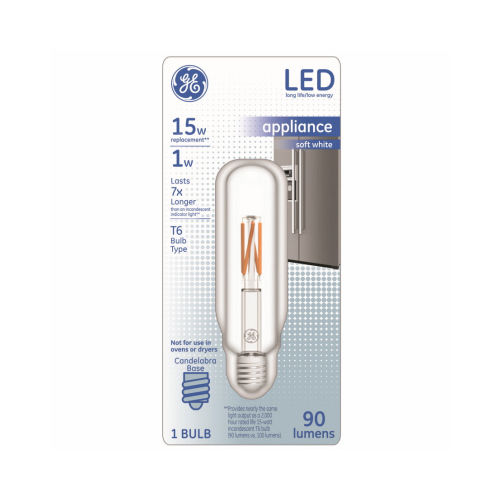 LED Appliance Light Bulb, Candelabra Base, 7-Watt Replaces 15-Watts