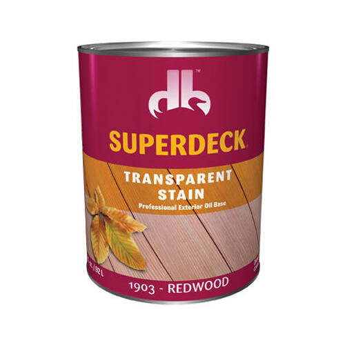 Duckback DB0019033-14 Super Deck Transparent Stain & Sealer, Redwood, 1-Qt.