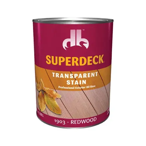 Duckback DB0019033-14 Super Deck Transparent Stain & Sealer, Redwood, 1-Qt.