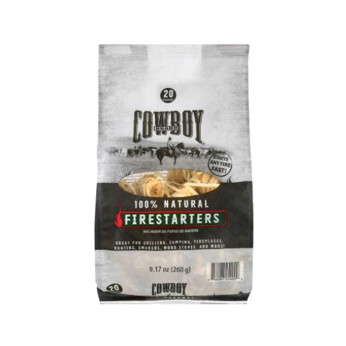 Cowboy Charcoal 25462 Natural Wood Wool Firestarters, 20-Pk.