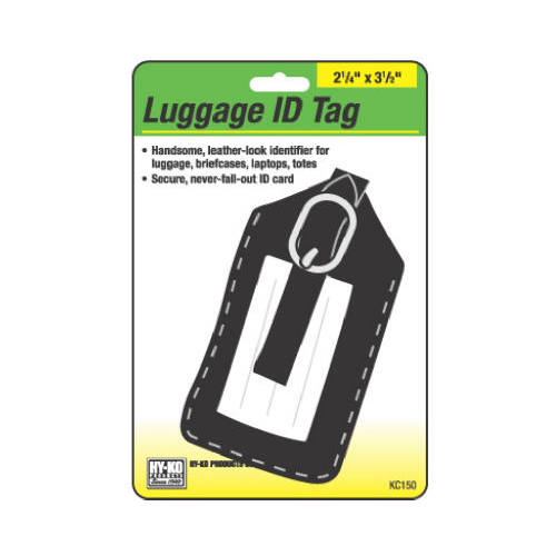 Luggage I.D. Tag, Leather Look - pack of 5