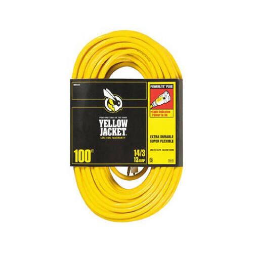 Southwire 2888 Yellow Jacket 100-Ft.15A 14-Gauge Extension Cord