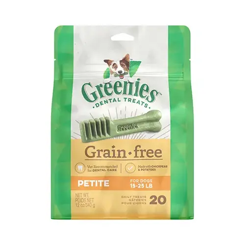 Dental Dog Treats, Grain Free, Petite Dogs, 12-oz.