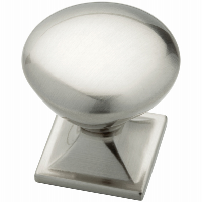 Liberty P20387C-SN-C Cabinet Knob, Square Base, Satin Nickel, 1-1/4-In. Round