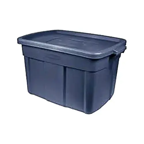 Roughneck Storage Tote, Dark Indigo Metallic, 14-Gallons - pack of 6