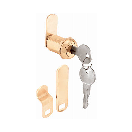 Prime-Line CCEP 9946KA 1-1/8-In. Brass Drawer/ Cabinet Lock