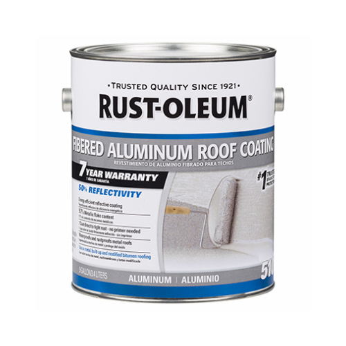 Rust-Oleum 301907 510 Series Roof Coating, Bright Aluminum, 1 gal, Liquid