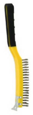 Hyde 46810 Stripping Brush, 1 in L Trim, Stainless Steel Bristle, 5-1/4 in W Brush