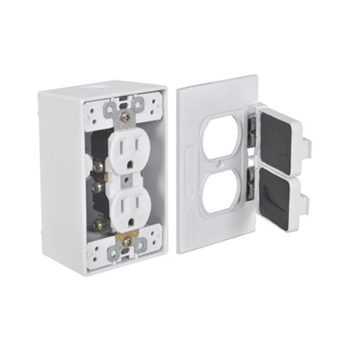 White Duplex Outlet Kit