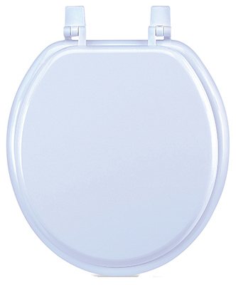 Sunstone 100-WHT-RD White Wood Molded Toilet Seat, Round, 17-In.