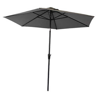 WOODARD, LLC TV21400 Campton Hills Market Umbrella, Round, Sling Fabric, Gray & Brown, 9-Ft.