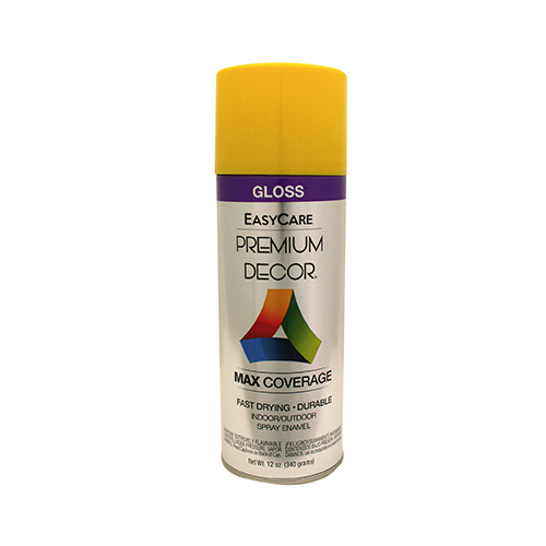 TRUE VALUE MFG COMPANY PDS40-AER Premium Decor Spray Paint, Sunflower Yellow Gloss, 12-oz.