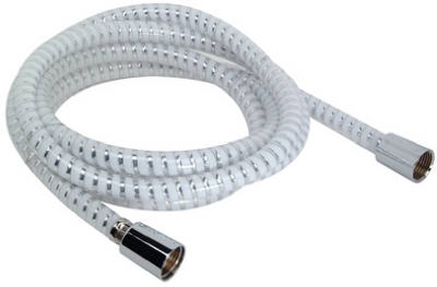 Master Plumber 543-183 96-Inch Chrome & White Replacement Shower Hose