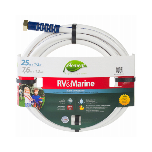 Swan CELMRV12025 MRV12025 Water Hose, 1/2 in ID, 25 ft L, White