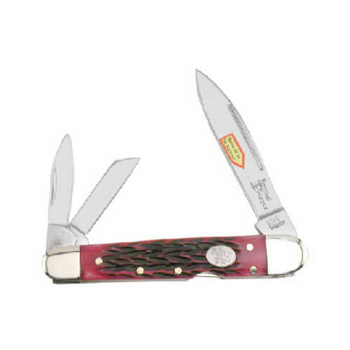 Steel Warrior Lockback Whittler Pocket Knife, 3-Blade