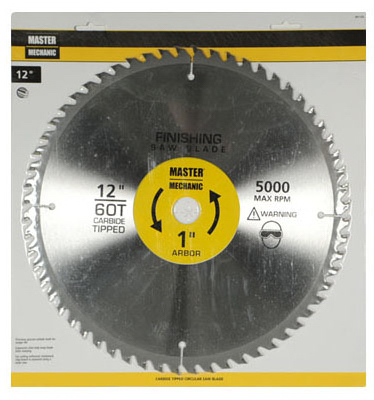 Master Mechanic 301132 Precision Cutoff Circular Saw Blade, 60-Tooth x 12-In.