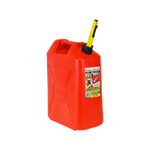 Scepter FG4RVG5 Military Style Gas Can, 5 gal Capacity, HDPE Red