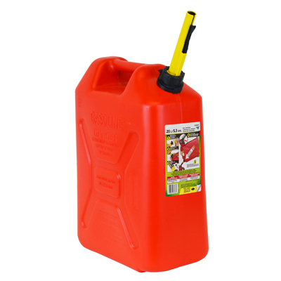 Scepter FG4RVG5 Military Style Gas Can, 5 gal Capacity, HDPE Red