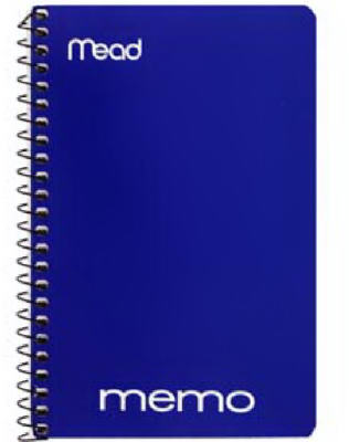 ACCO/MEAD 45644 Wire-Bound Memo Book, 4 x 6 In., 40 Sheets