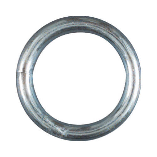 3155BC Series Welded Ring, 270 lb Working Load, 1-1/4 in ID Dia Ring, #4 Chain, Steel, Zinc