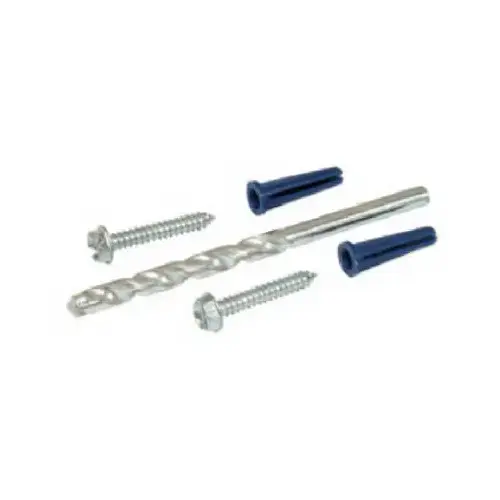 #10 - #12 Thread x 1 In. Hex Washer Head Blue Plastic Anchor Kit