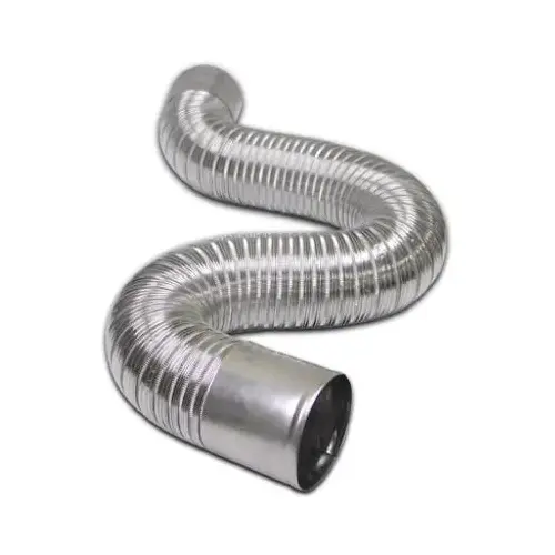 Aluminum Duct Pipe, Flexible, Connecting Ends, 4-In. x 8-Ft.