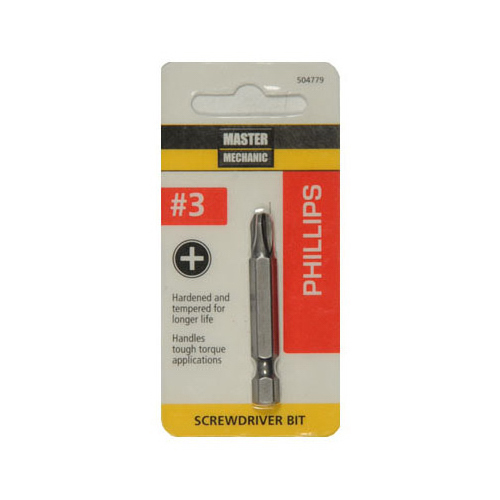 #3 Phillips Screwdriver Bit, 2-In.