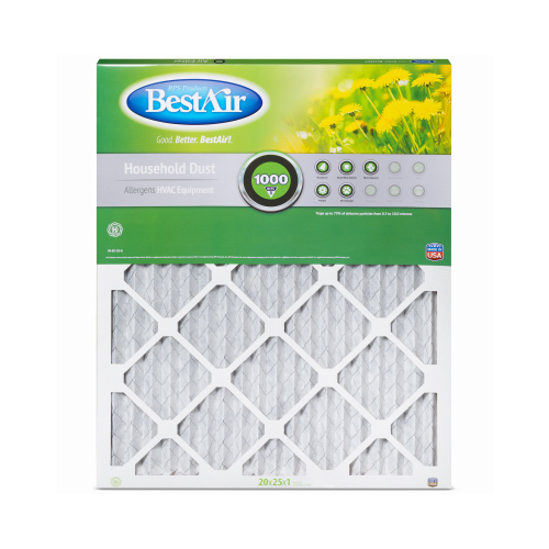 Pleated Air Filter, 90 Days, 20x25x1