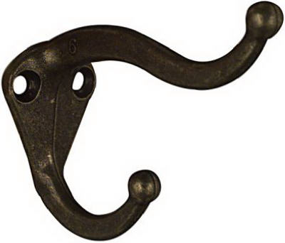 NATIONAL MFG/SPECTRUM BRANDS HHI N181-081 Hat & Coat Hook, Antique Brass - pair