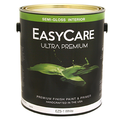 TRUE VALUE MFG COMPANY EZS1-GL Ultra Premium Interior Latex Paint & Primer, White Semi-Gloss, 1-Gallon