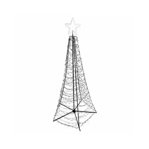 Starry Spire LED Tree, 550 Twinkling Pure White LED Lights, 3mm, 7-1/2-Ft.