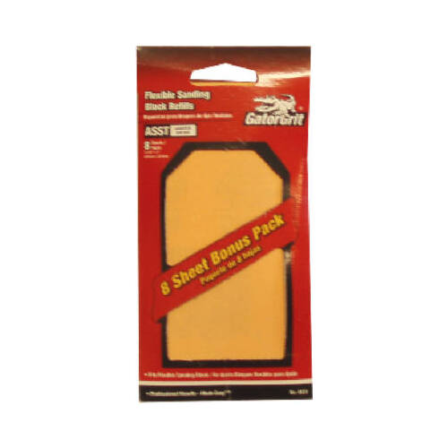 Premium Finish Hook & Loop Sanding Block Refill Sheets, 8-Ct.