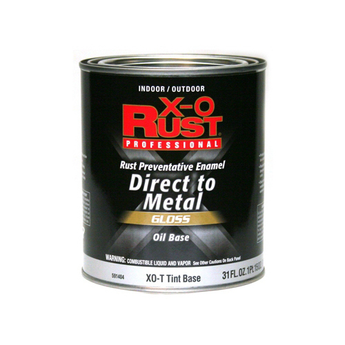 X-O Rust Premium Anti-Rust Enamel, Oil-Base Tint Base, Interior/Exterior, 1 Qt.