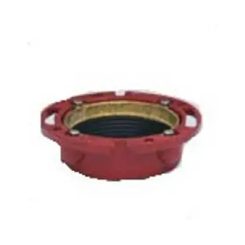 Closet Flange, 4 in Connection, Iron, Red