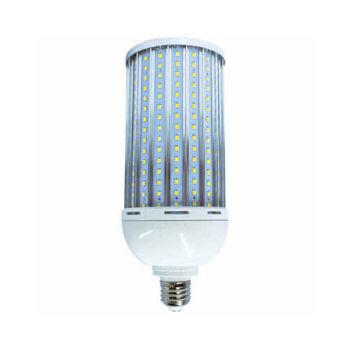 O-CB-5-26BW LED Bulb, Corn Cob, E26 Lamp Base, Clear, Daylight Light