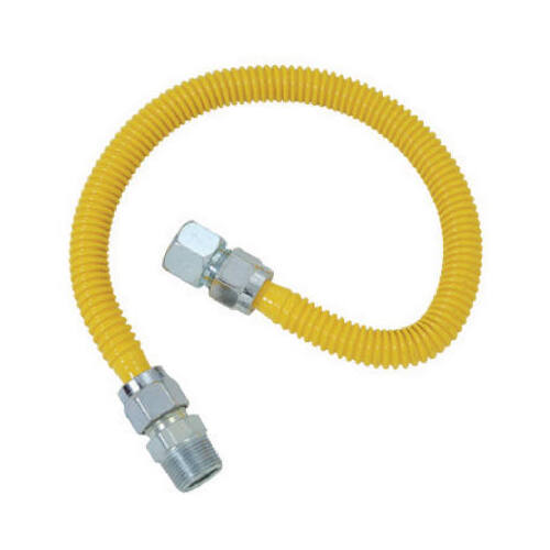 Gas Appliance Connector, SC Series, Pro-Coat Stainless Steel, 72-In.