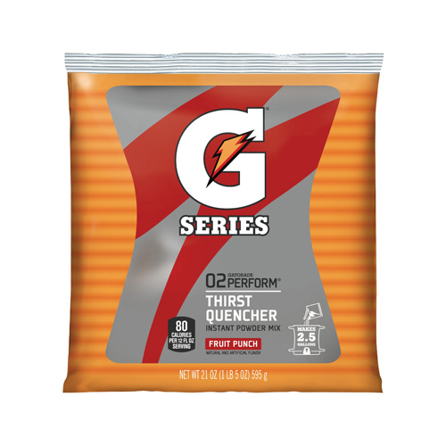 Gatorade 33691-XCP32 Thirst Quencher Instant Powder Sports Drink Mix, Powder, Fruit Punch Flavor, 21 oz Pack - pack of 32