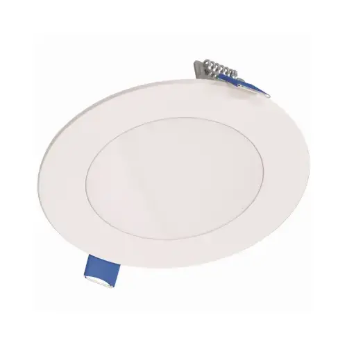 HLB Series R Downlight, 10.1 W, 120 V, LED Lamp, Plastic, Matte White