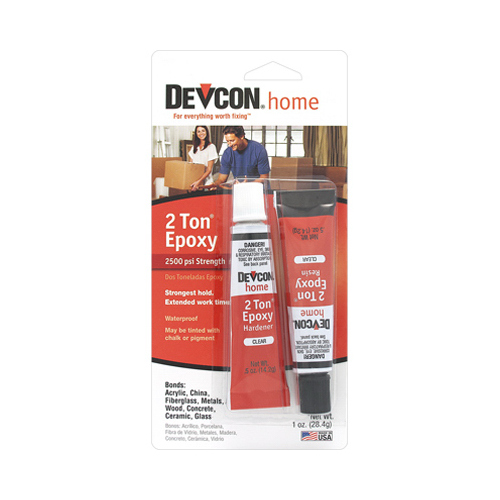 Devcon 35345 Epoxy, Liquid, Amber, 0.5 oz Tube