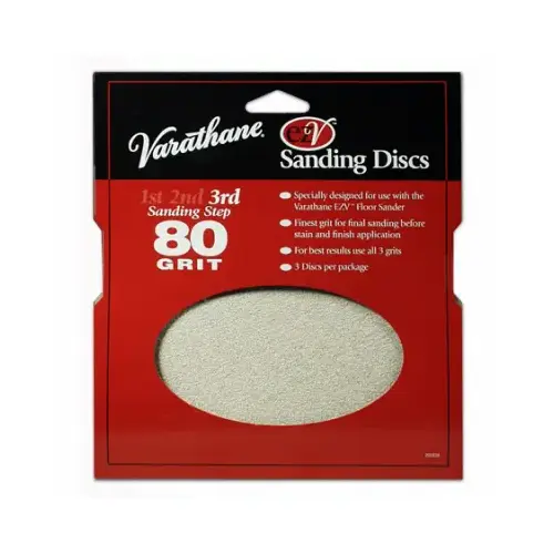 Sanding Disc, 7 in Dia, 80 Grit, Medium - pack of 3