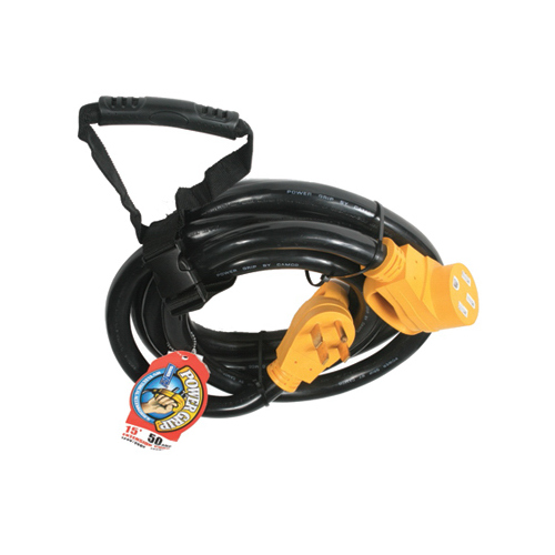 RV Extension Cord Power Grip 15 ft. 50 amps Black